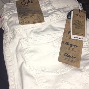 BNWT WHITE SILVER BRAND CAPRIS